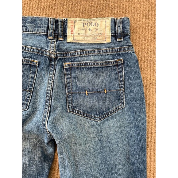 Polo Ralph Lauren 867 Jeans Womens 14 Straight Leg Prewashed Indigo Denim - Picture 2 of 7